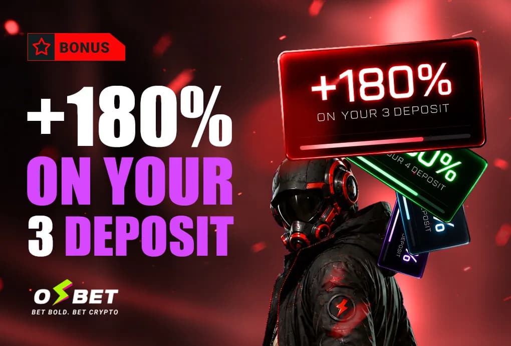 +180% on your 3rd deposit
